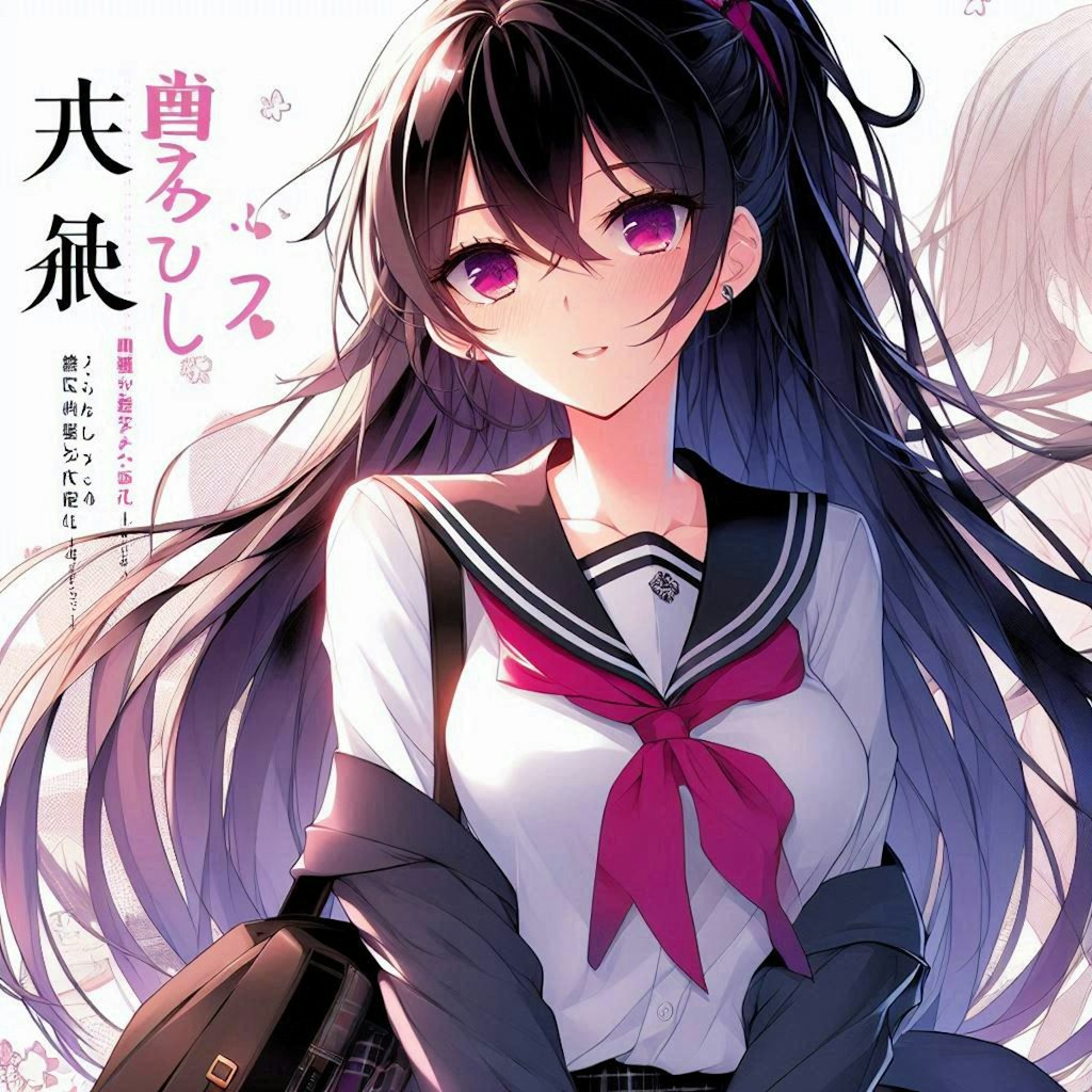 少女漫画な、黒髪ポニーテール少女♥(12枚)