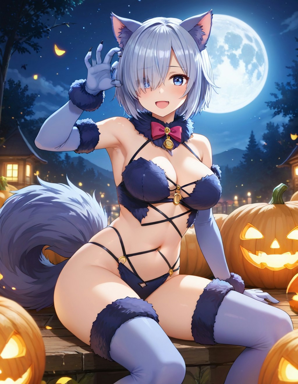 狼少女マシュ・キリエライトハロウィンに参加する