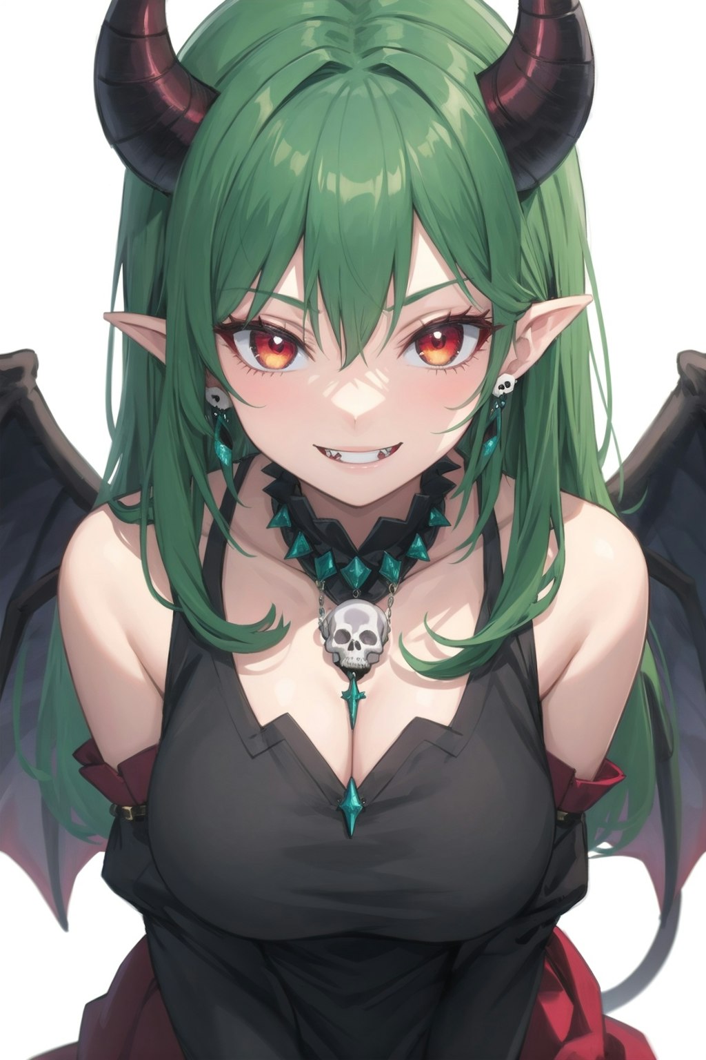 緑髪悪魔の笑顔