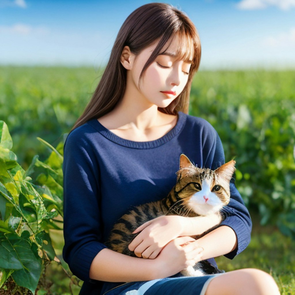 寝ている猫
