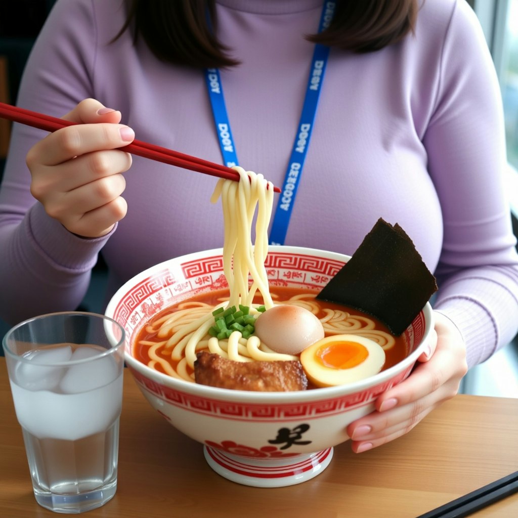 巨乳ニット ラーメン