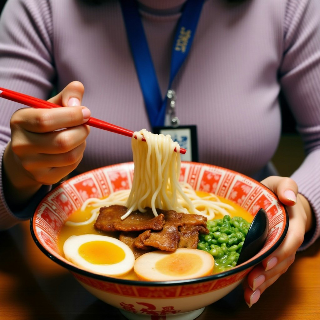 巨乳ニット ラーメン