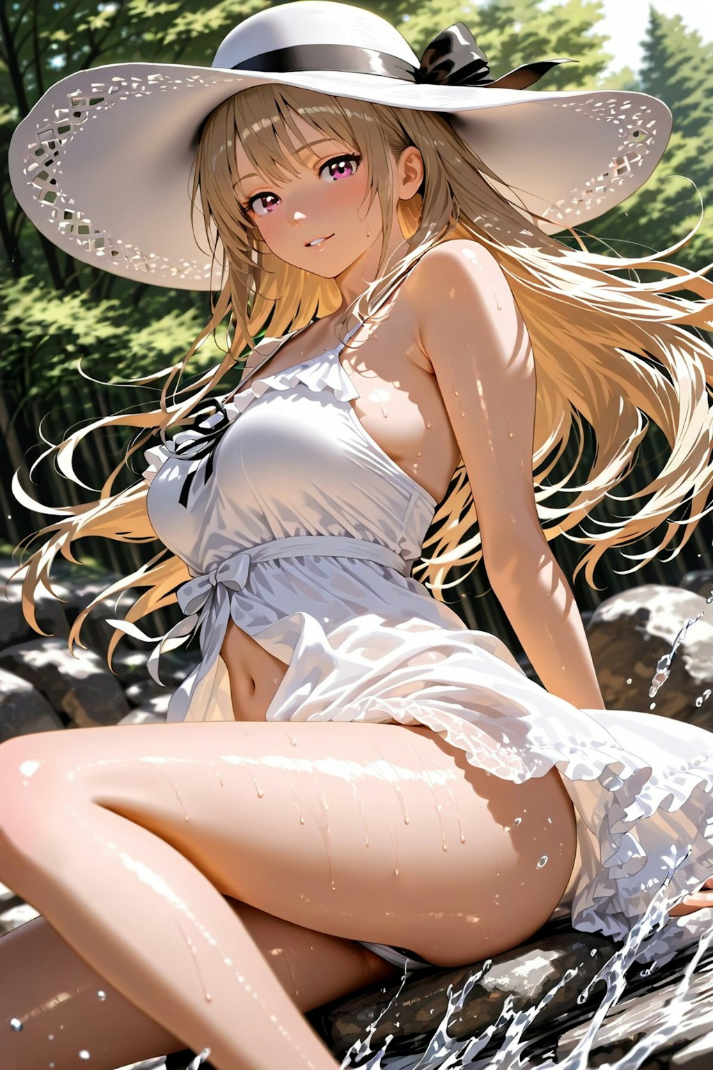 川辺の涼