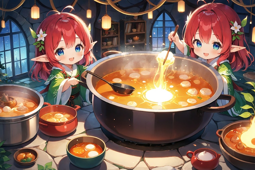 Elf preparing a meal 48