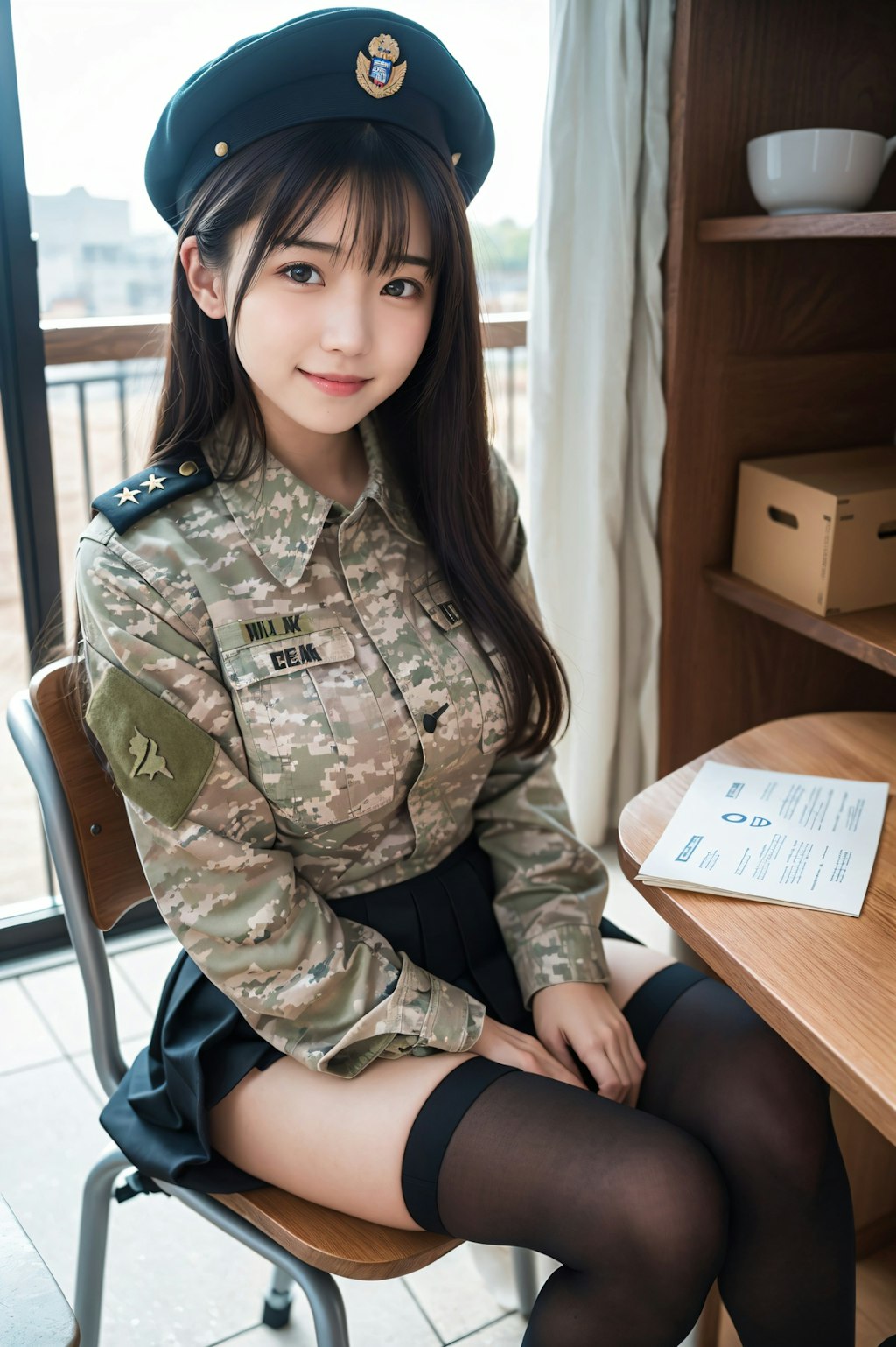 迷彩服の女性 2