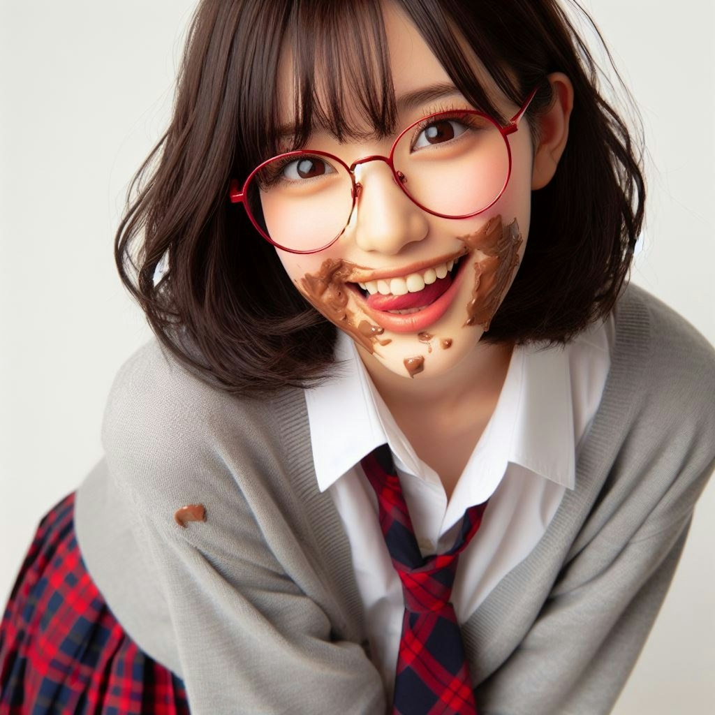 眼鏡女子 楓のチョコレートチャレンジ