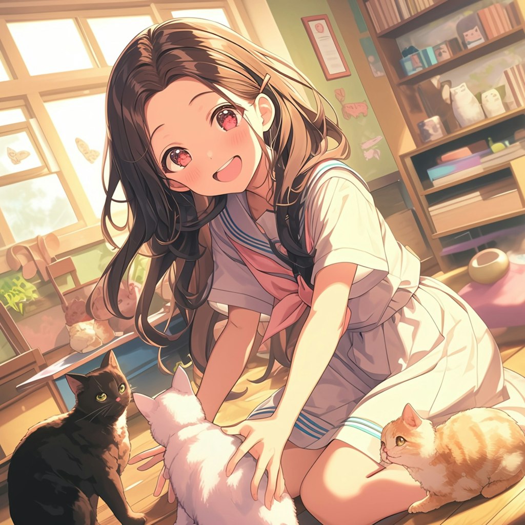 猫と女の子　Cat and Girl pt3