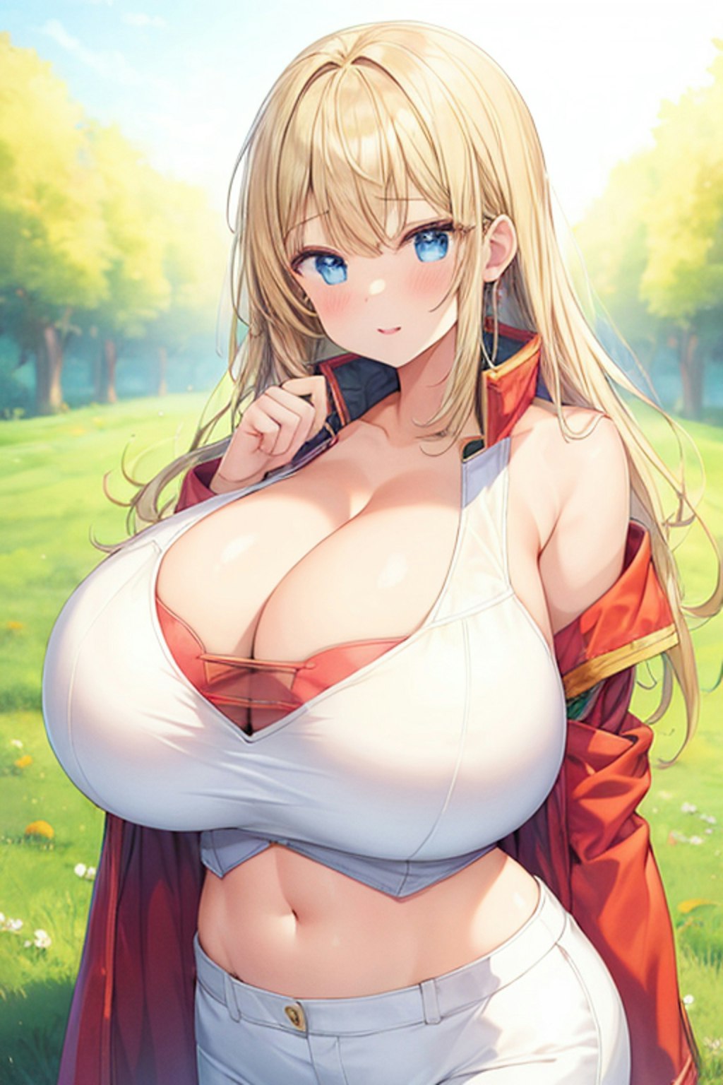 スーツの爆乳の女の子です