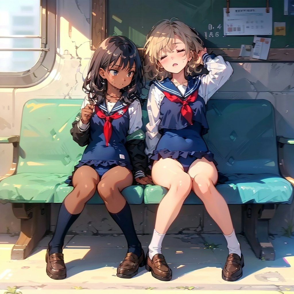 セーラー服スクール水着紺ハイソックス