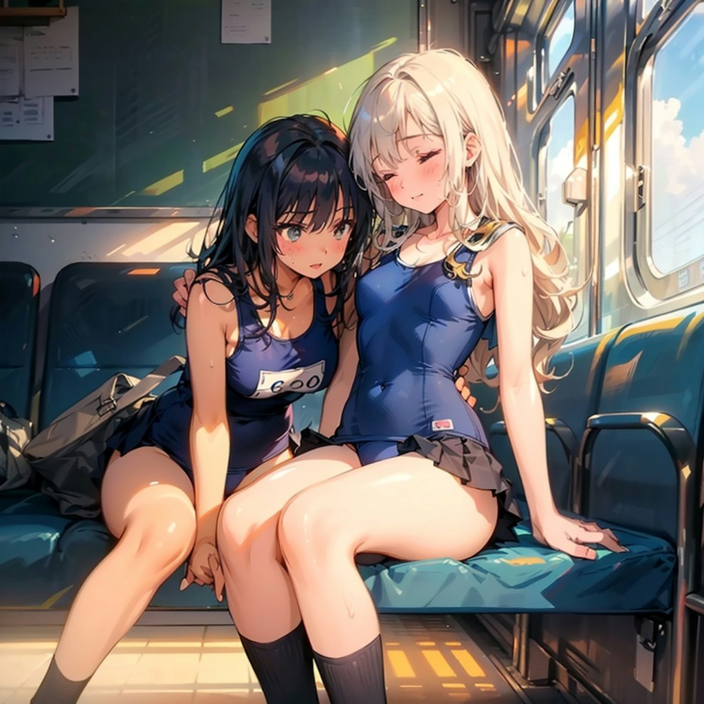 セーラー服スクール水着紺ハイソックス