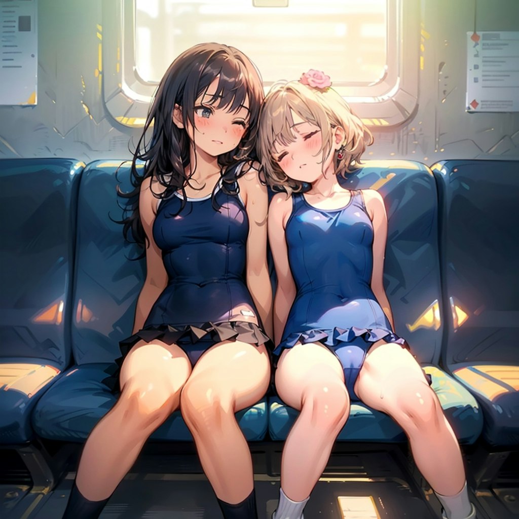 セーラー服スクール水着紺ハイソックス