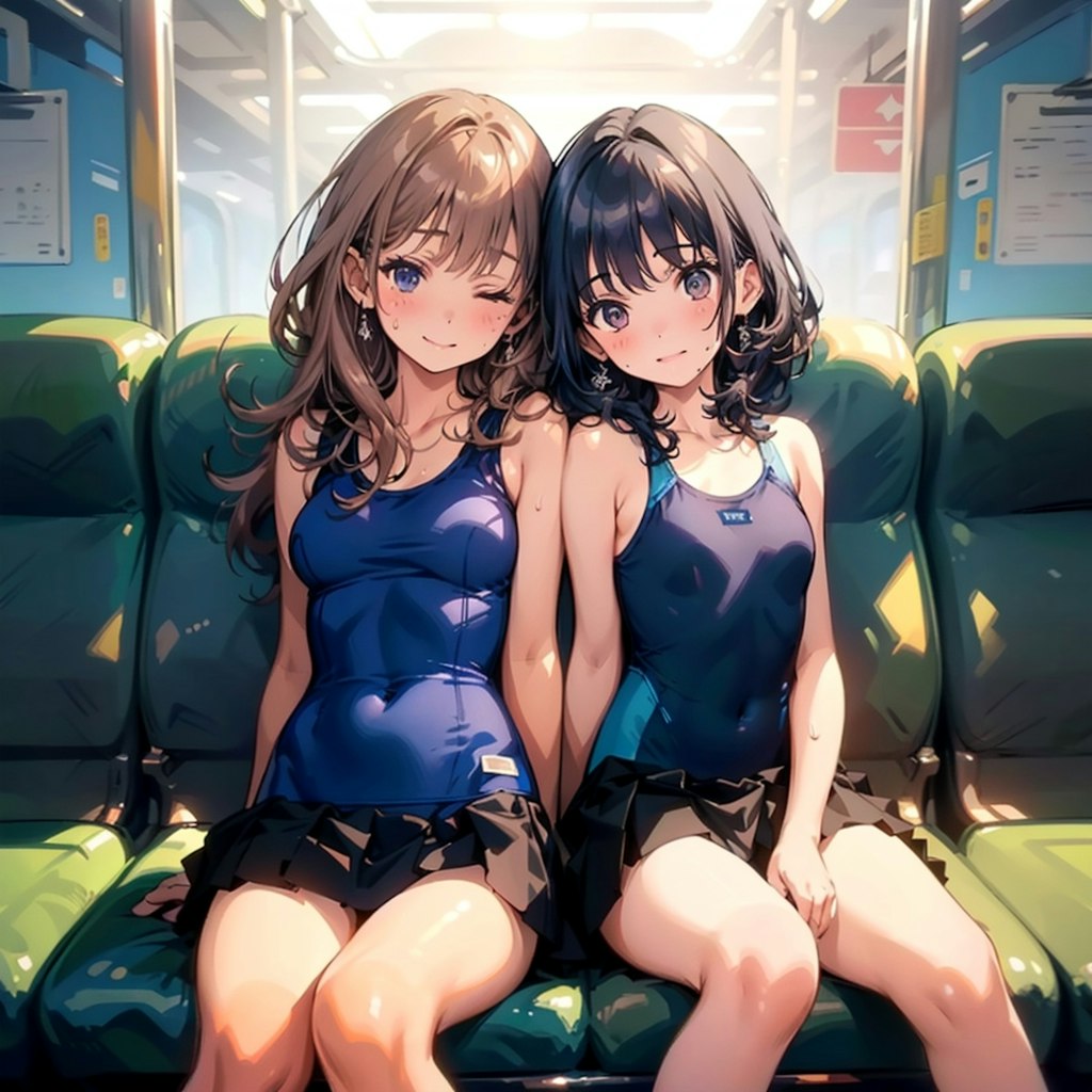 セーラー服スクール水着紺ハイソックス
