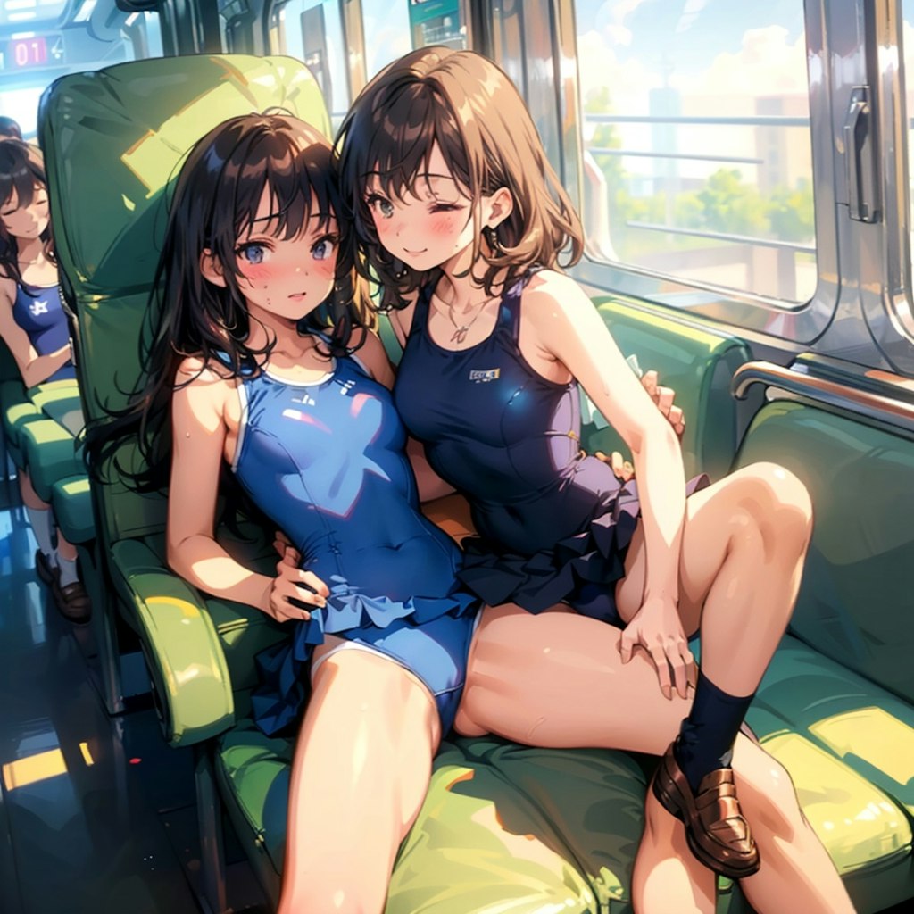 セーラー服スクール水着紺ハイソックス