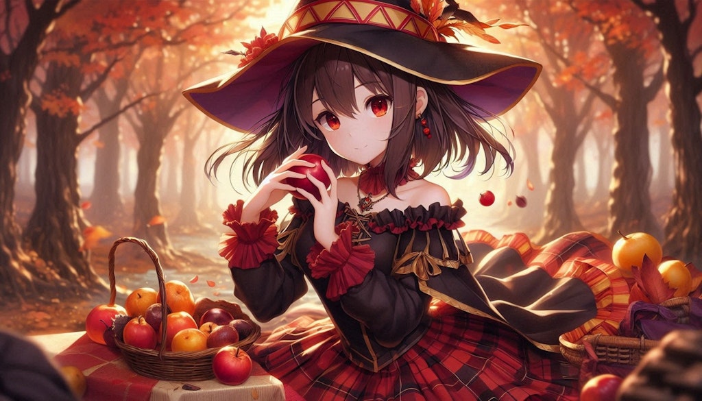 Whispers of Autumn:Megumin's Quiet Moment（秋の囁き：めぐみんの静かなひと時）