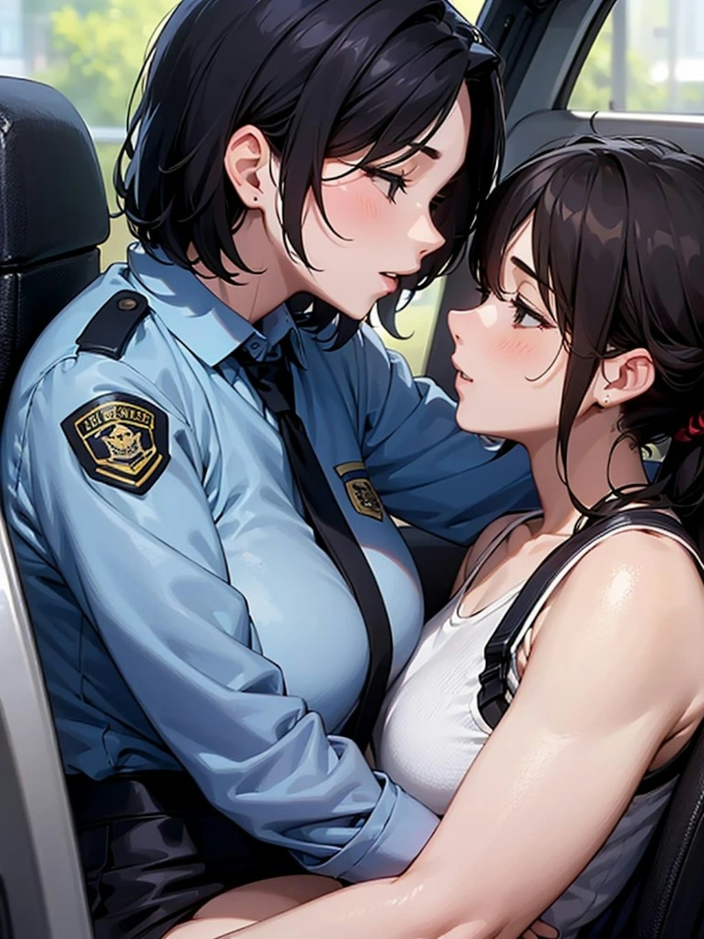 私生活でもバディな百合婦警さん