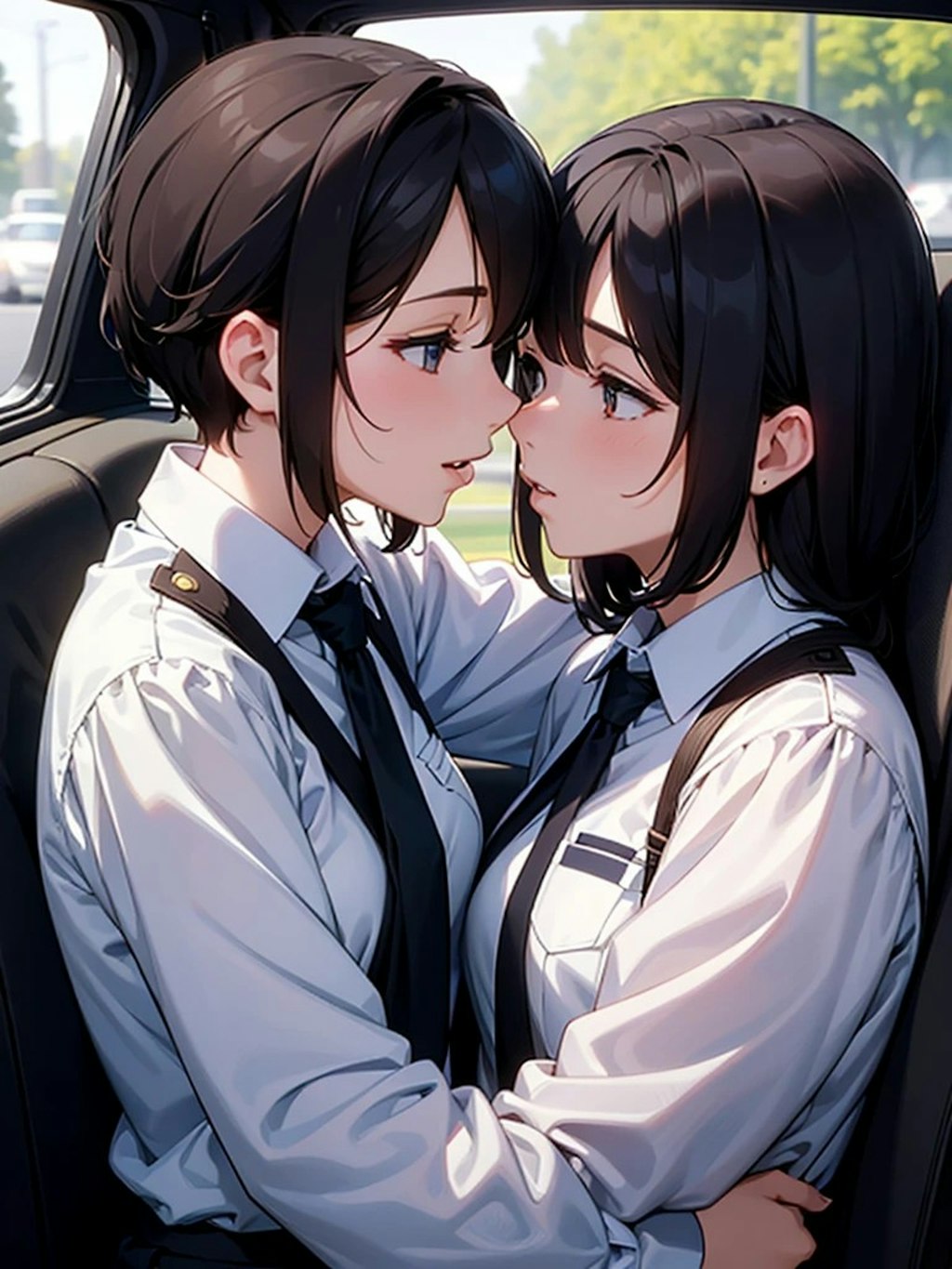 私生活でもバディな百合婦警さん