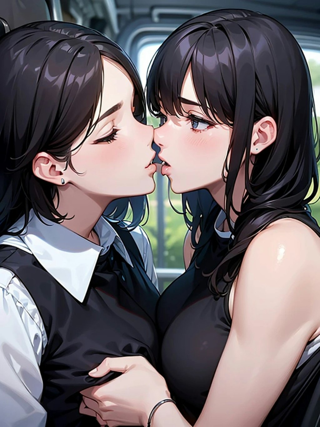 私生活でもバディな百合婦警さん