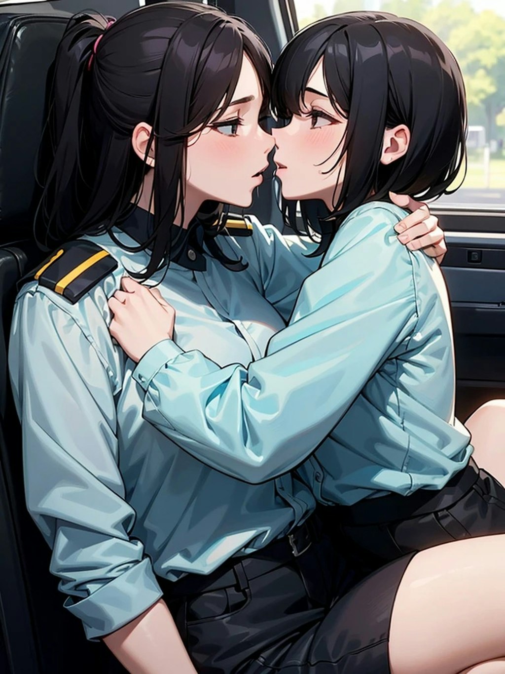 私生活でもバディな百合婦警さん