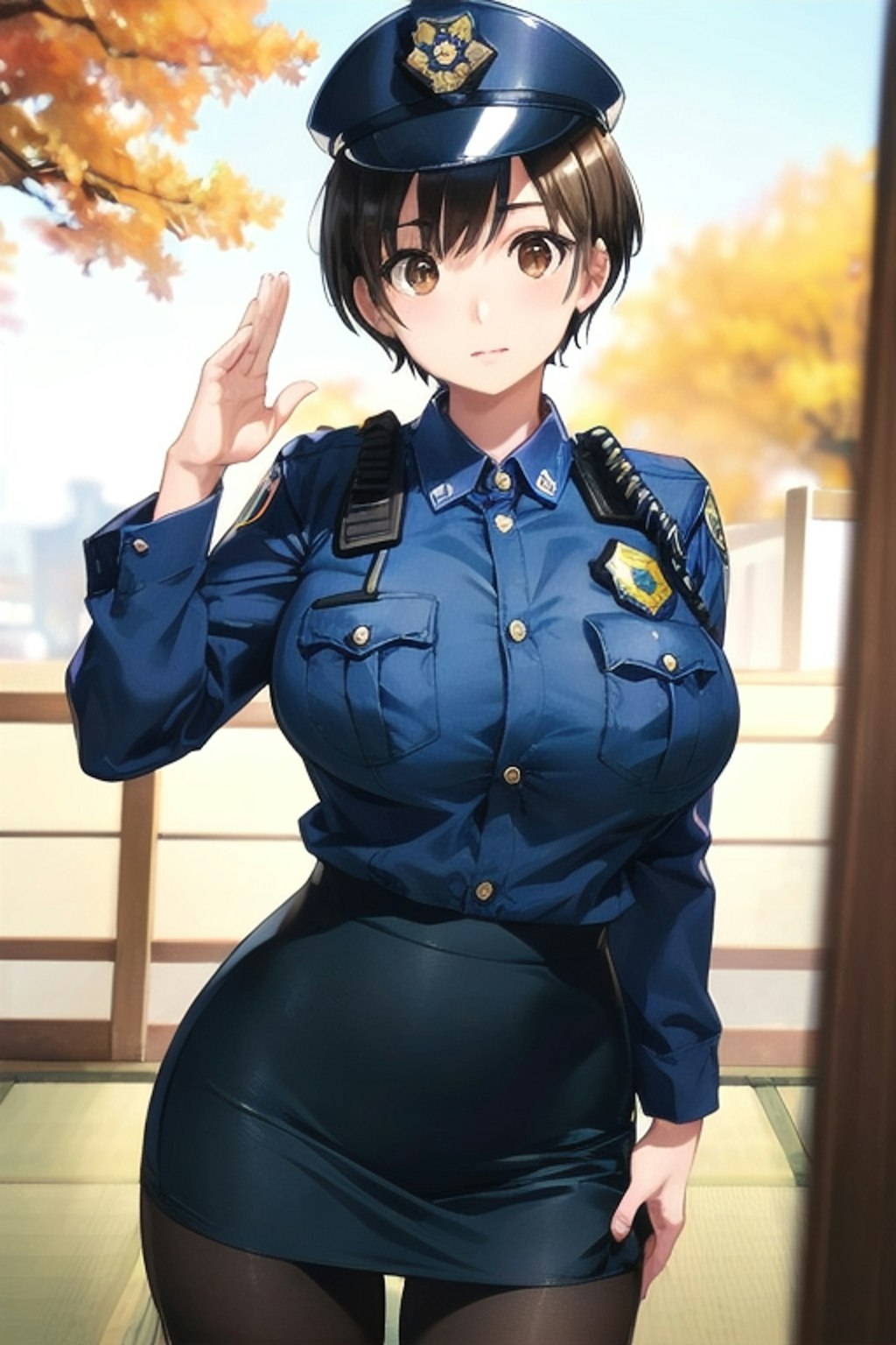 ２２日の女性警察官