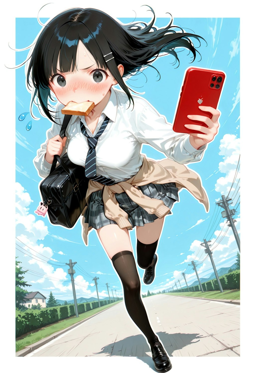 やばぁーい、遅刻遅刻ぅ💦