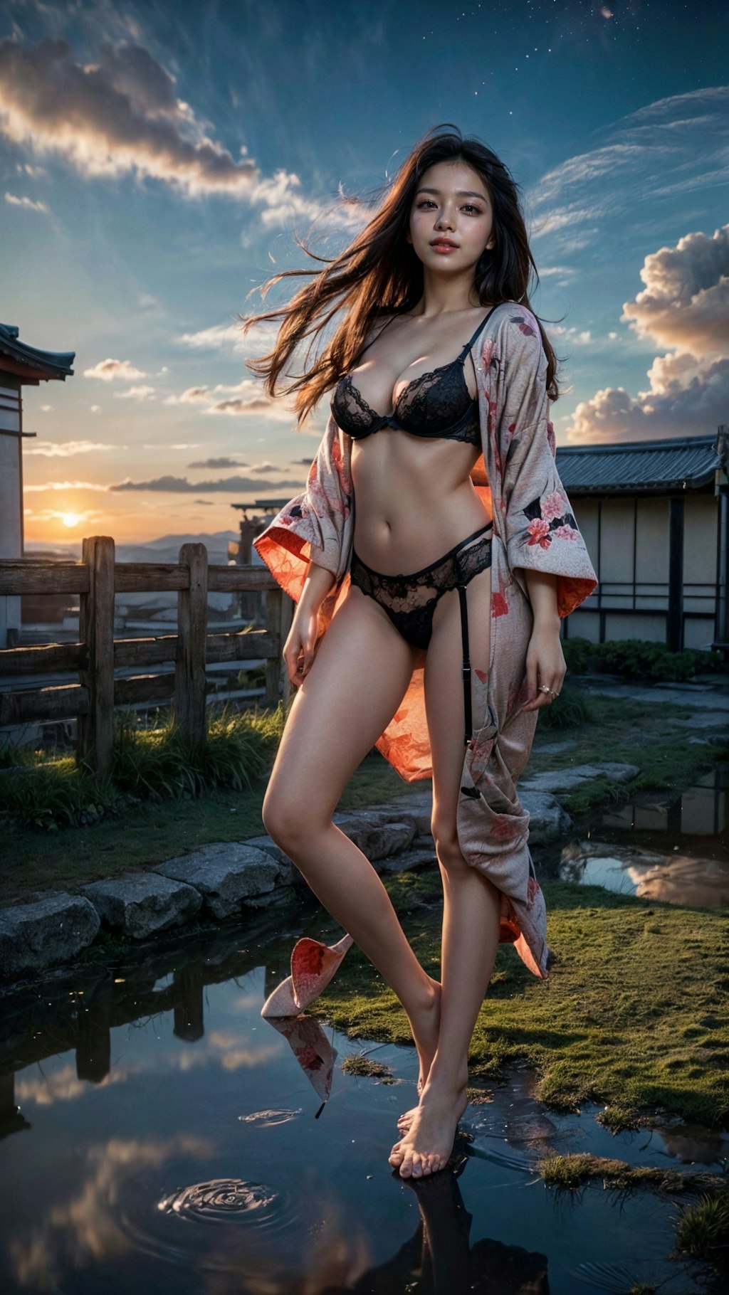Kimono over underwear 53p