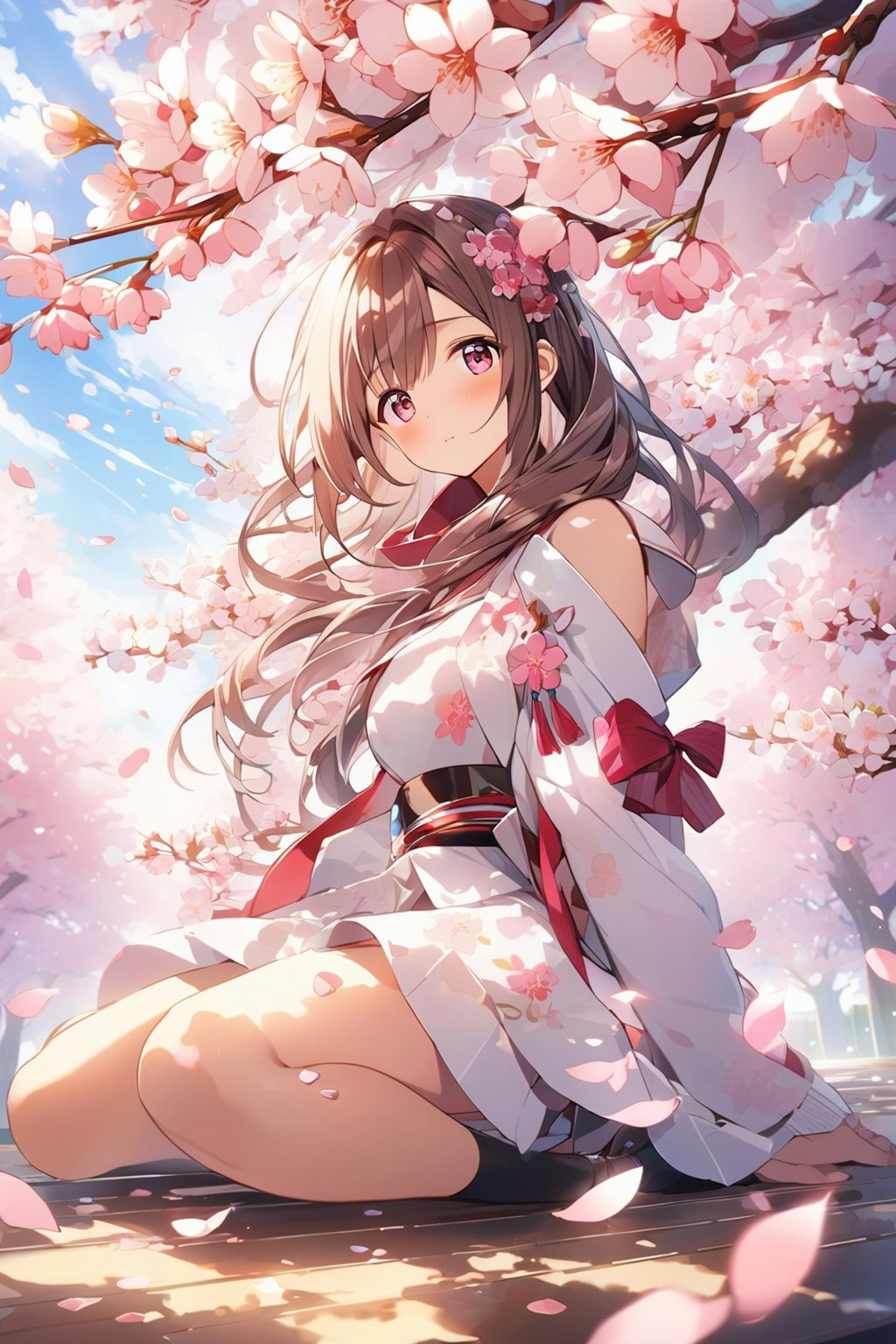 桜下美人