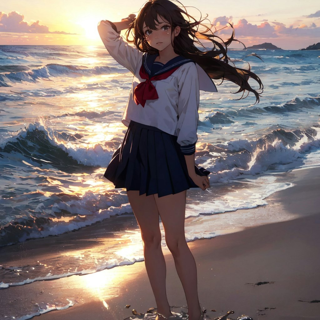 海と少女