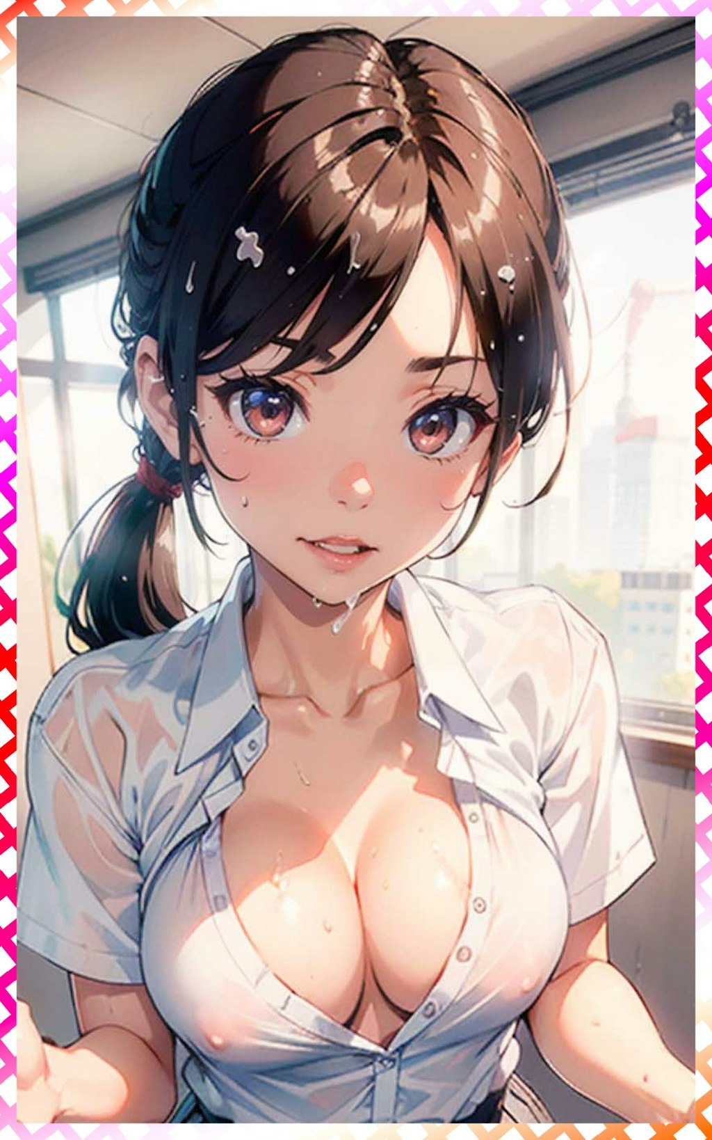 巨乳ｊｋ教室手こき　Big tits jk classroom