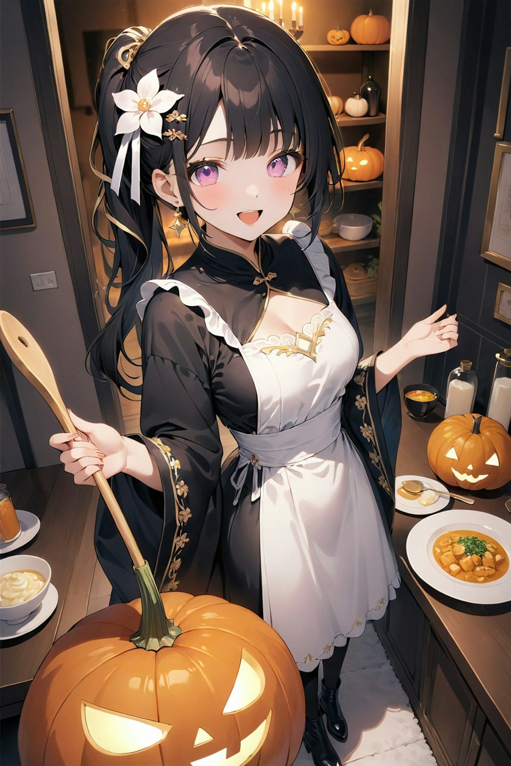 もうすぐハロウィンの季節ですね❤ちょっと早いですがカボチャを使った料理を作りました❤一緒に食べませんか❤