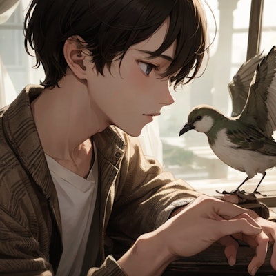 鳥と少年