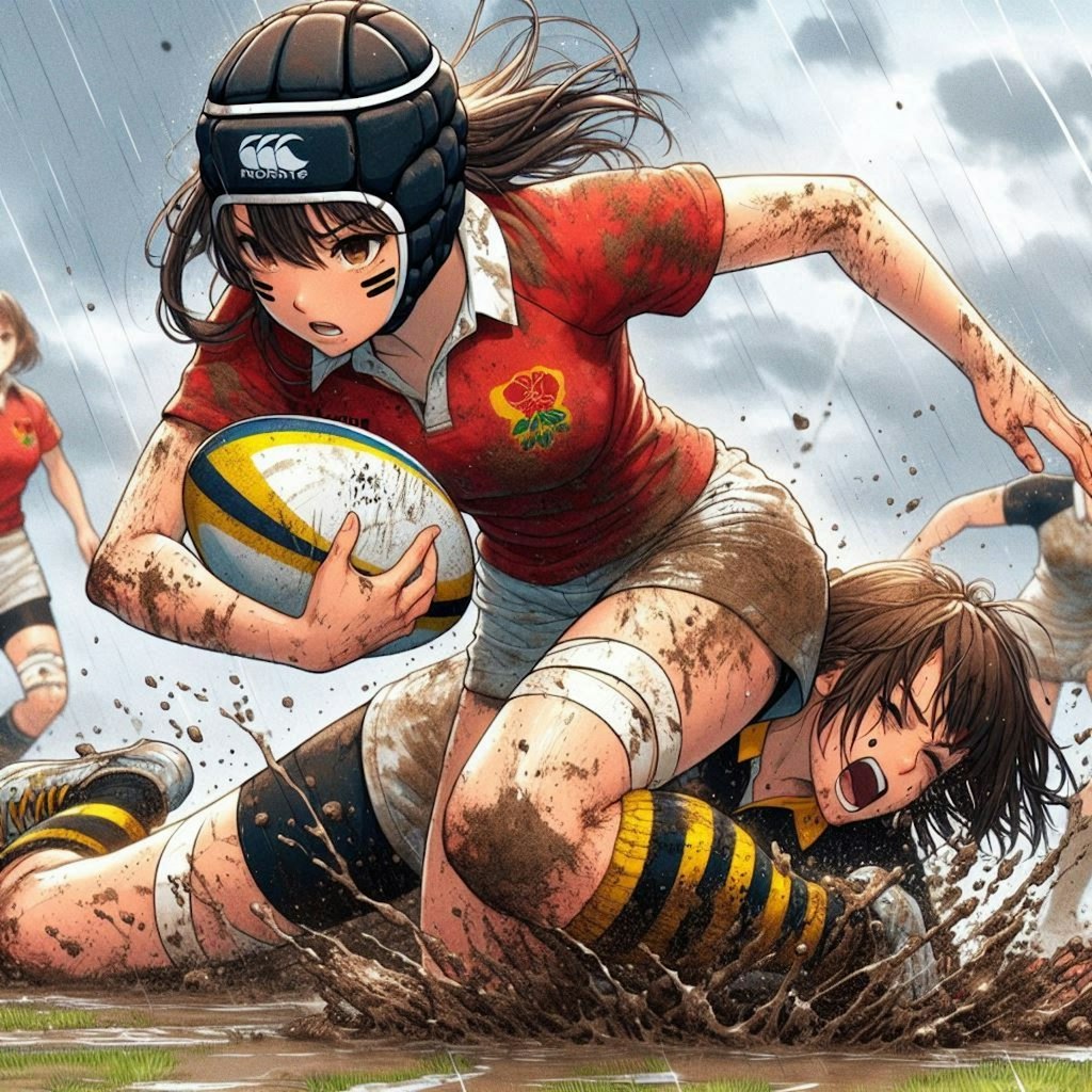 🏉泥まみれの女子ラグビー 107