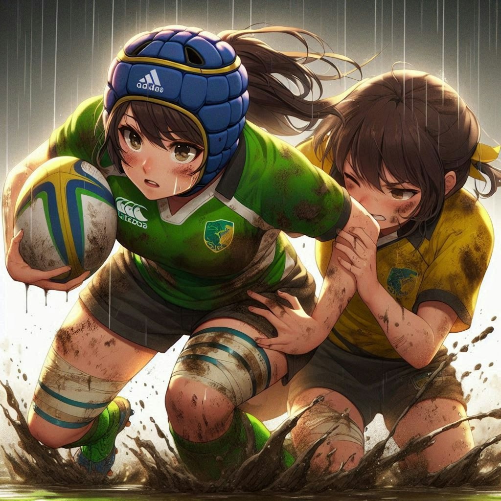 🏉泥まみれの女子ラグビー 107