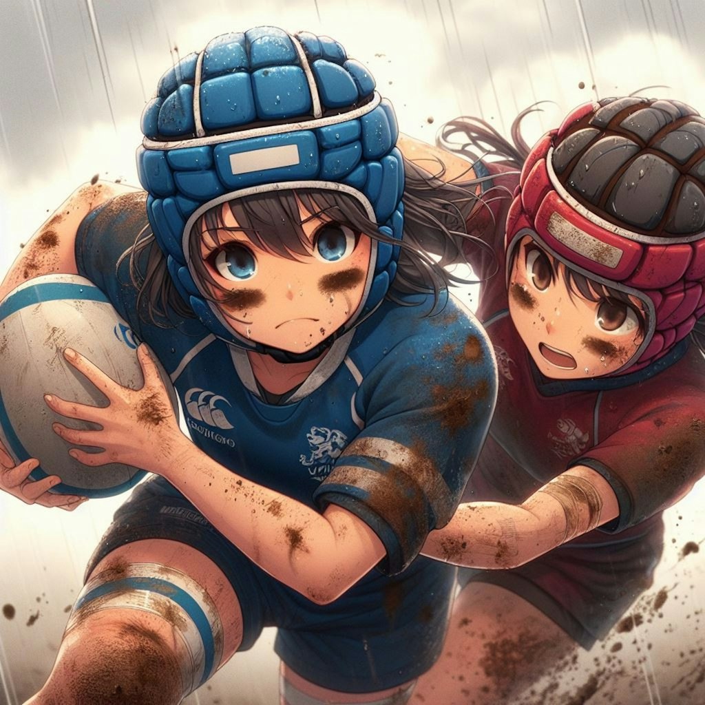 🏉泥まみれの女子ラグビー 107