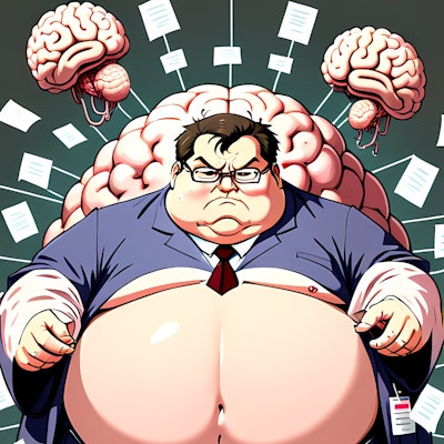 肥大化した男性の脳と身体