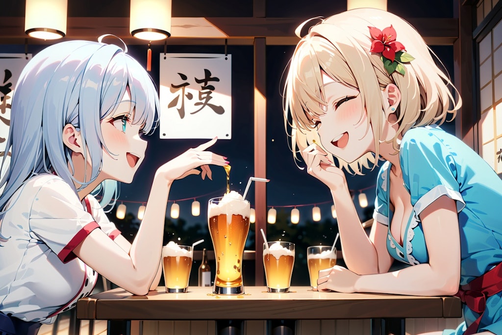 月曜日の女の子　リアル作者の代理で友人と飲み会。