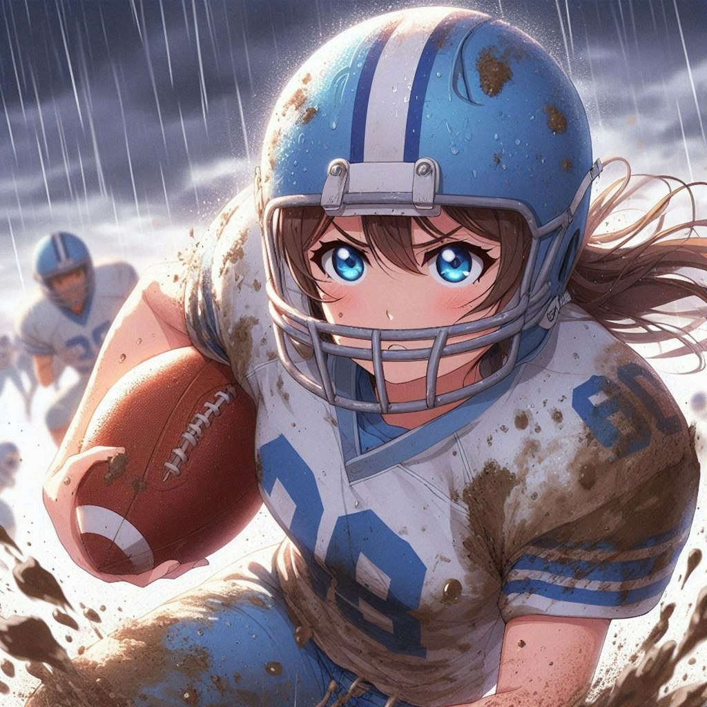 🏈泥まみれの女子アメフト 112