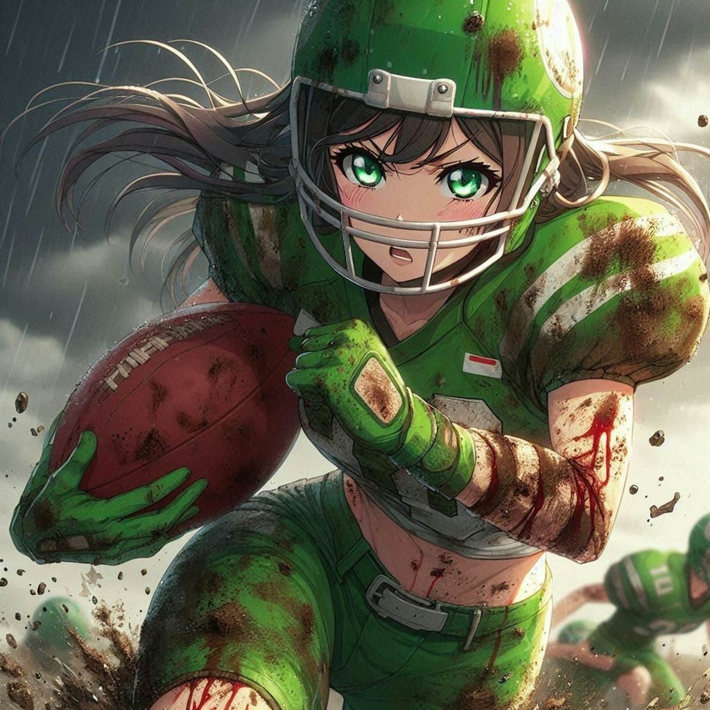 🏈泥まみれの女子アメフト 112