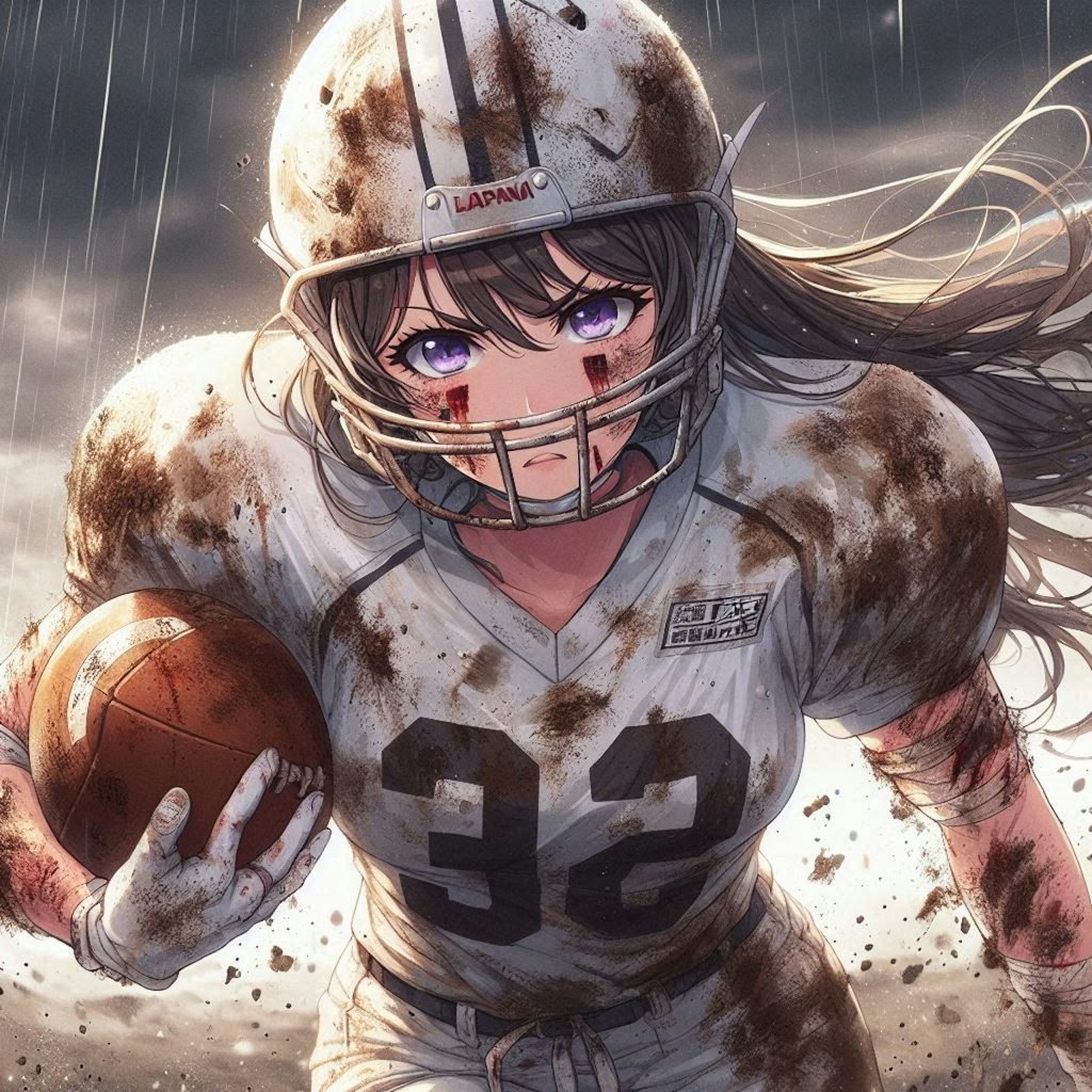 🏈泥まみれの女子アメフト 112