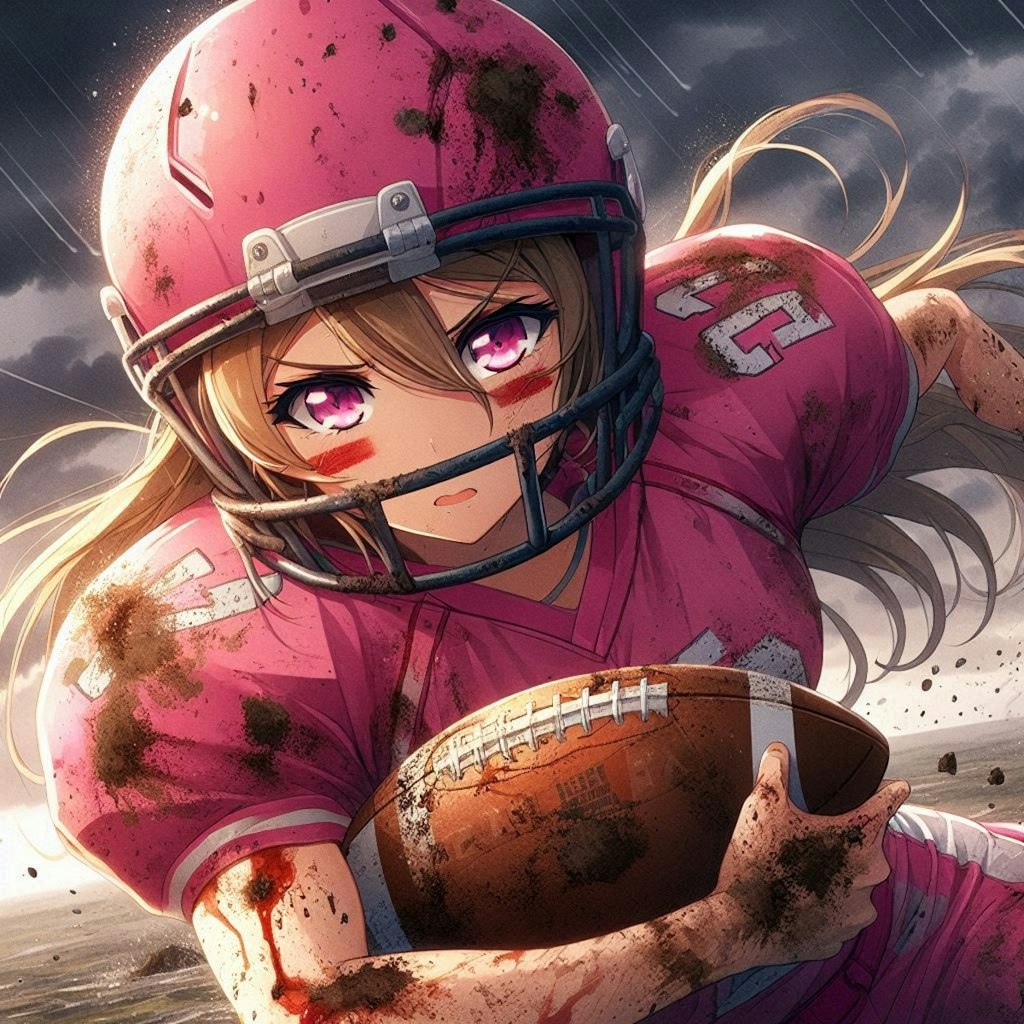 🏈泥まみれの女子アメフト 112