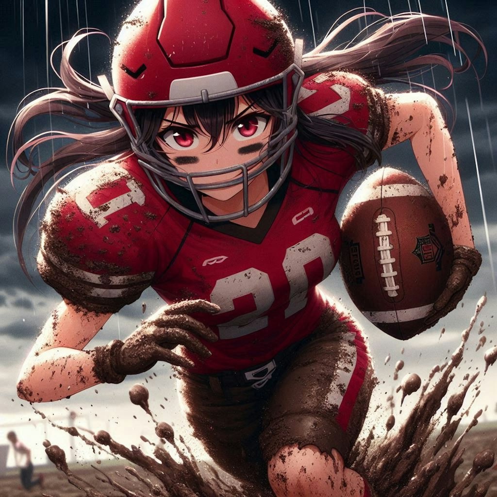 🏈泥まみれの女子アメフト 112