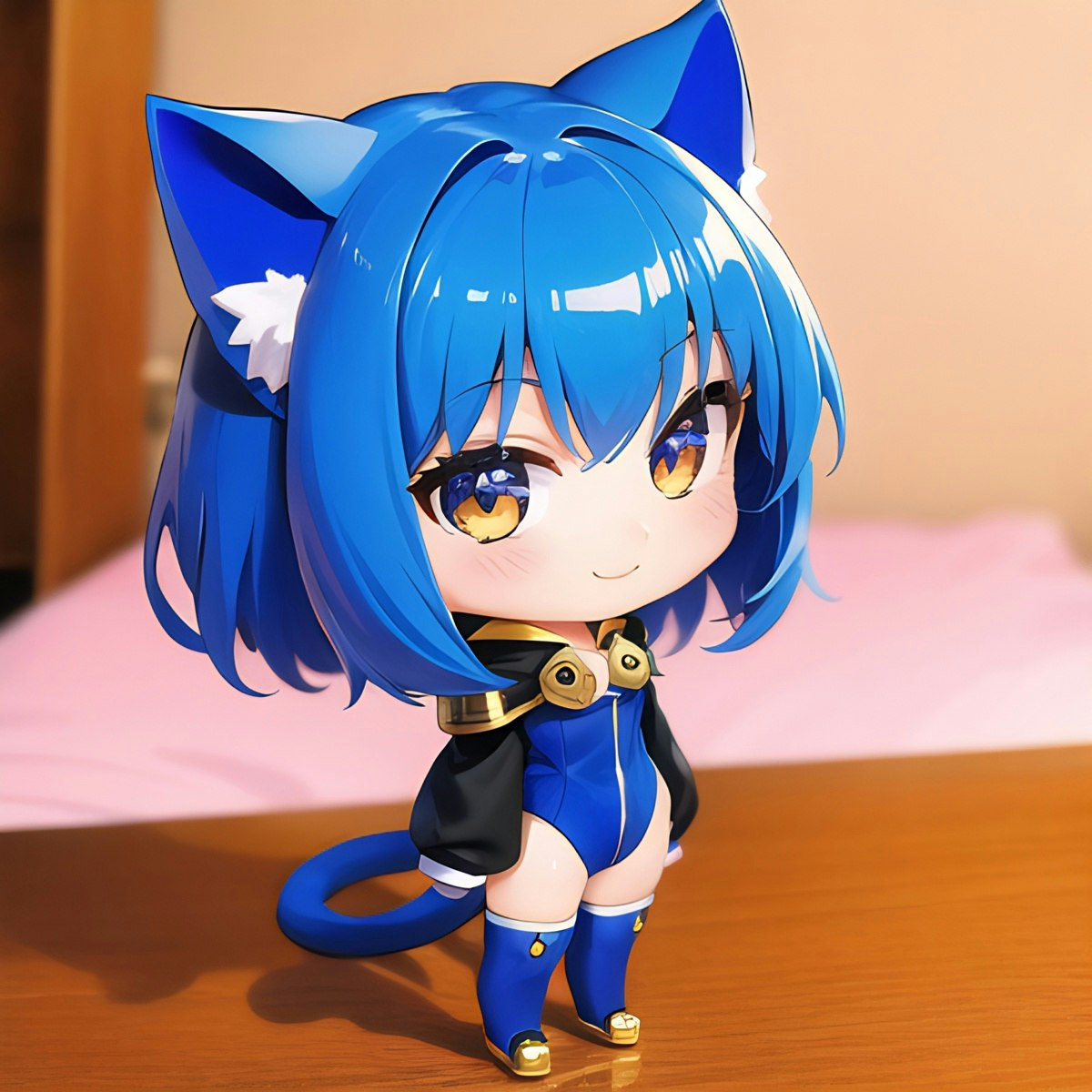 ちびキャラ 猫耳娘 フィギュア風。 | chichi-pui（ちちぷい）AI