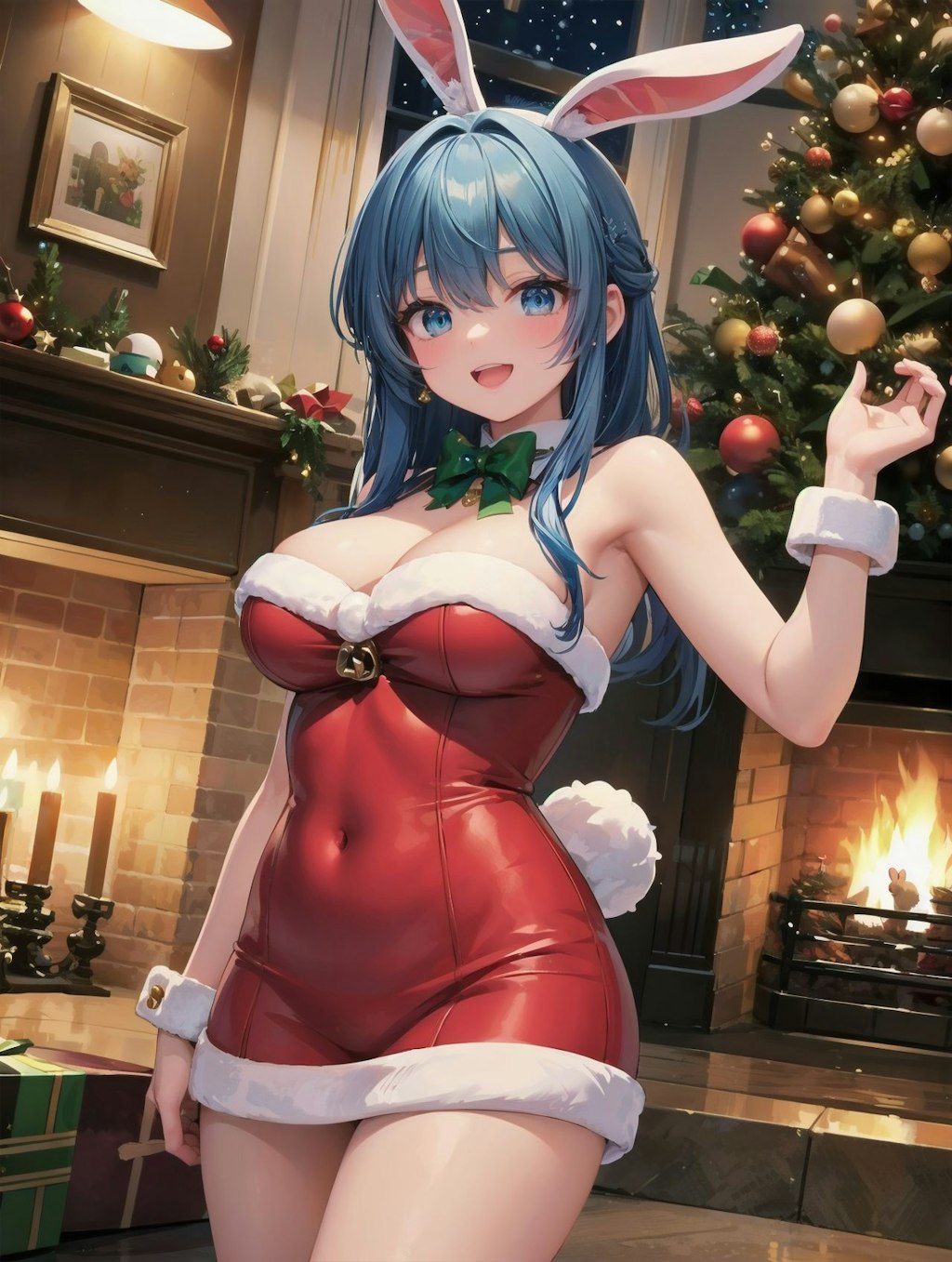 クリスマスドレスバニーさん