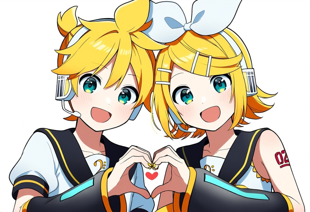 ボカロ　鏡音レン・リン　二人でハート