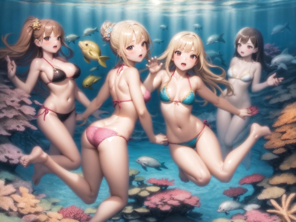 女子会 in the sea