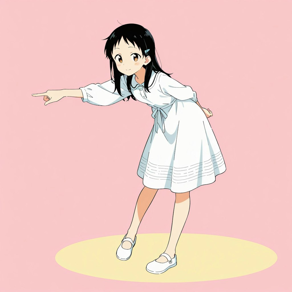 指さし女の子