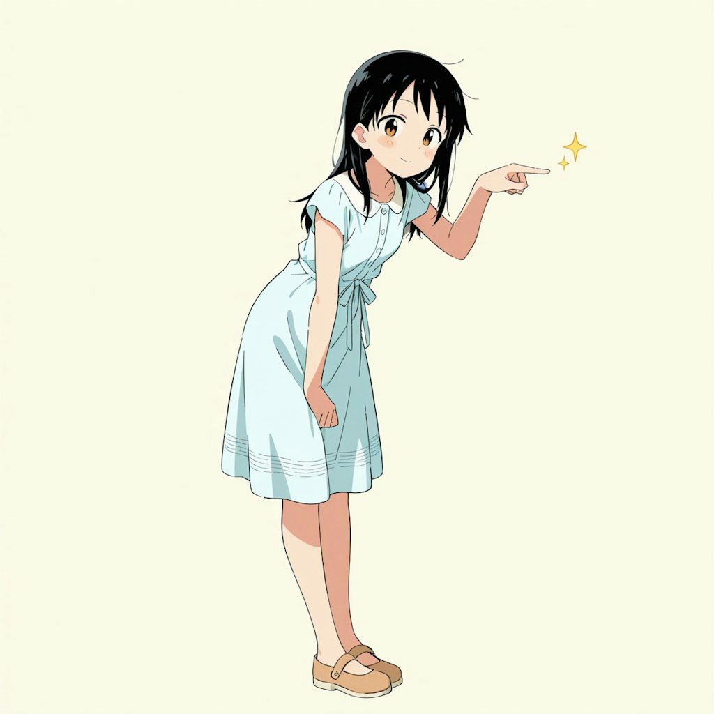 指さし女の子