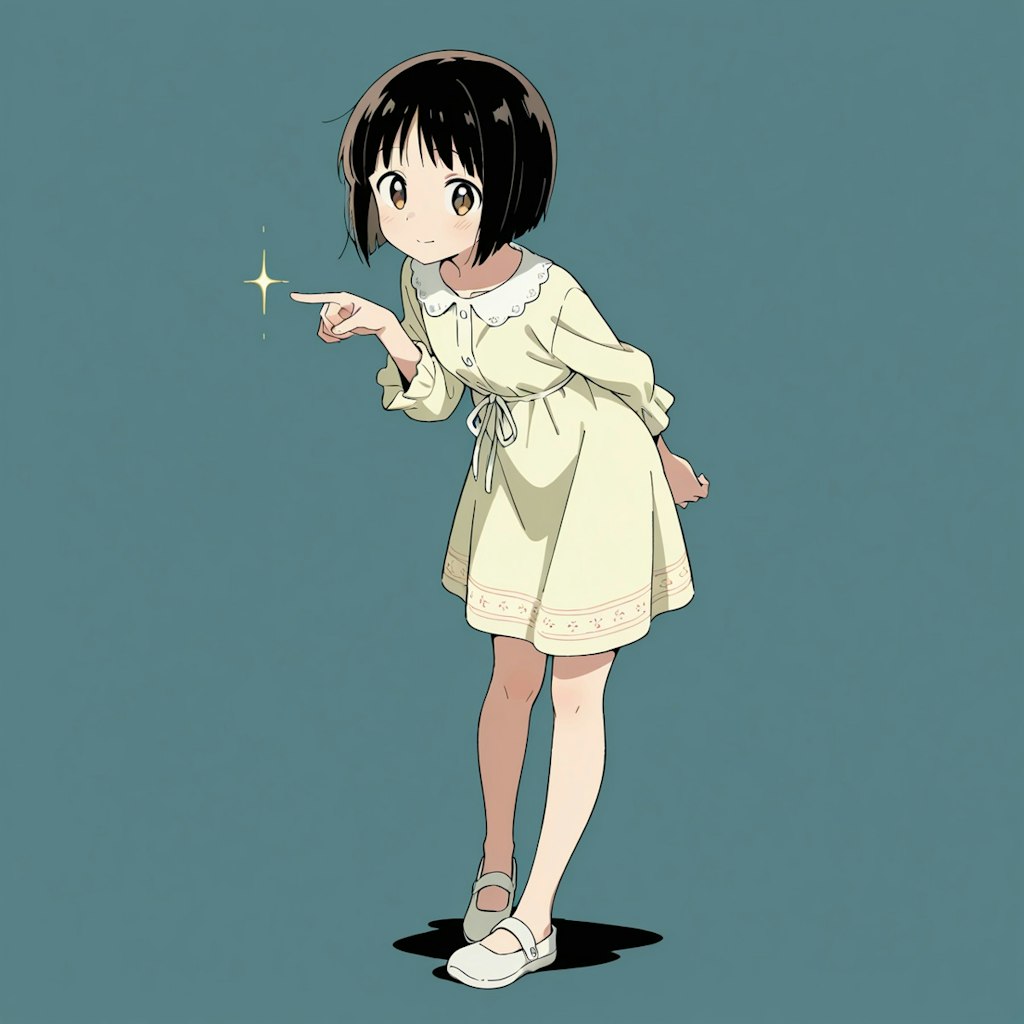 指さし女の子