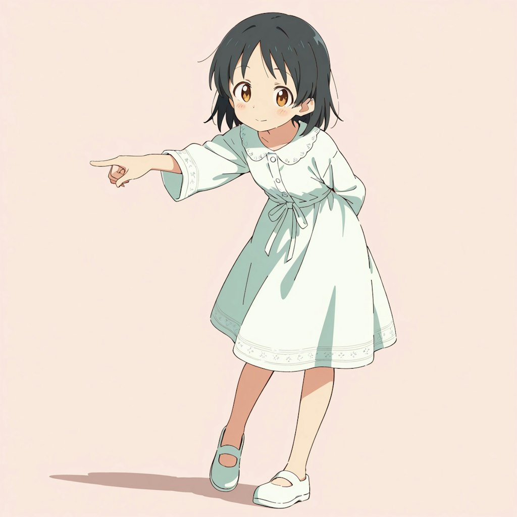 指さし女の子
