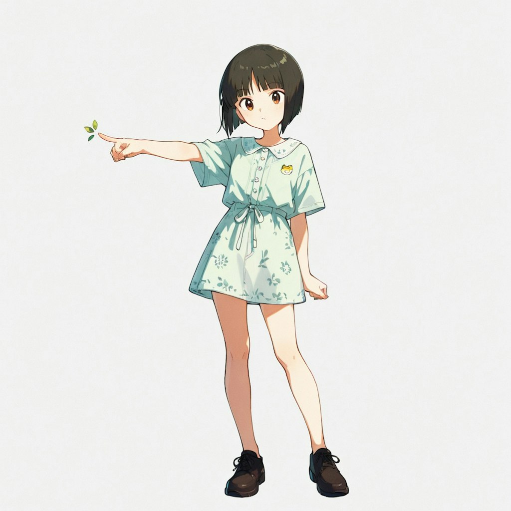 指さし女の子
