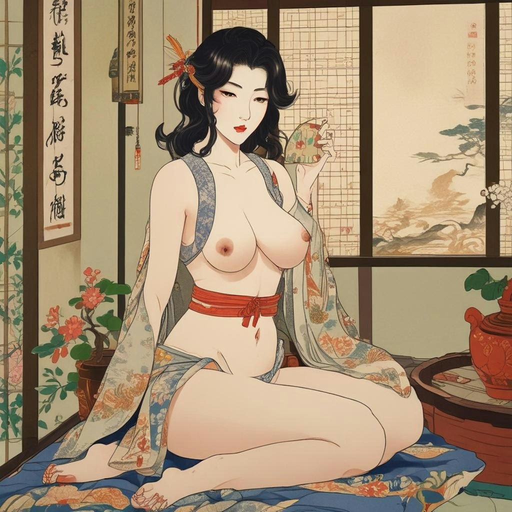 浮世絵の女性